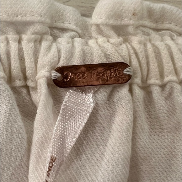 Free People White and Pink Smocked Blouse Boho - Picture 5 of 5